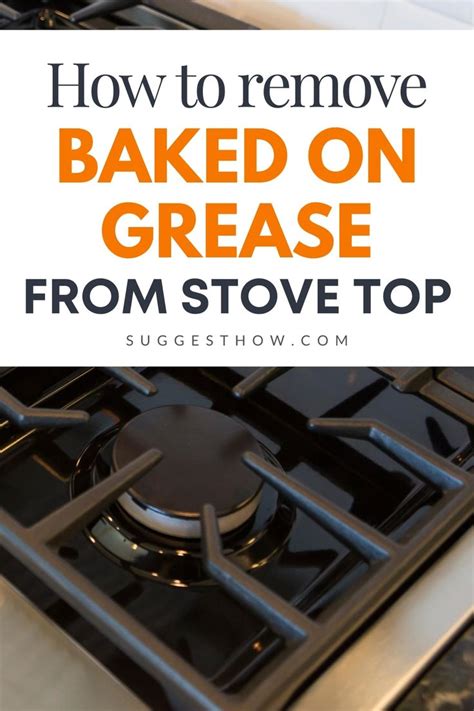how to clean gas stove tops with baked on grease